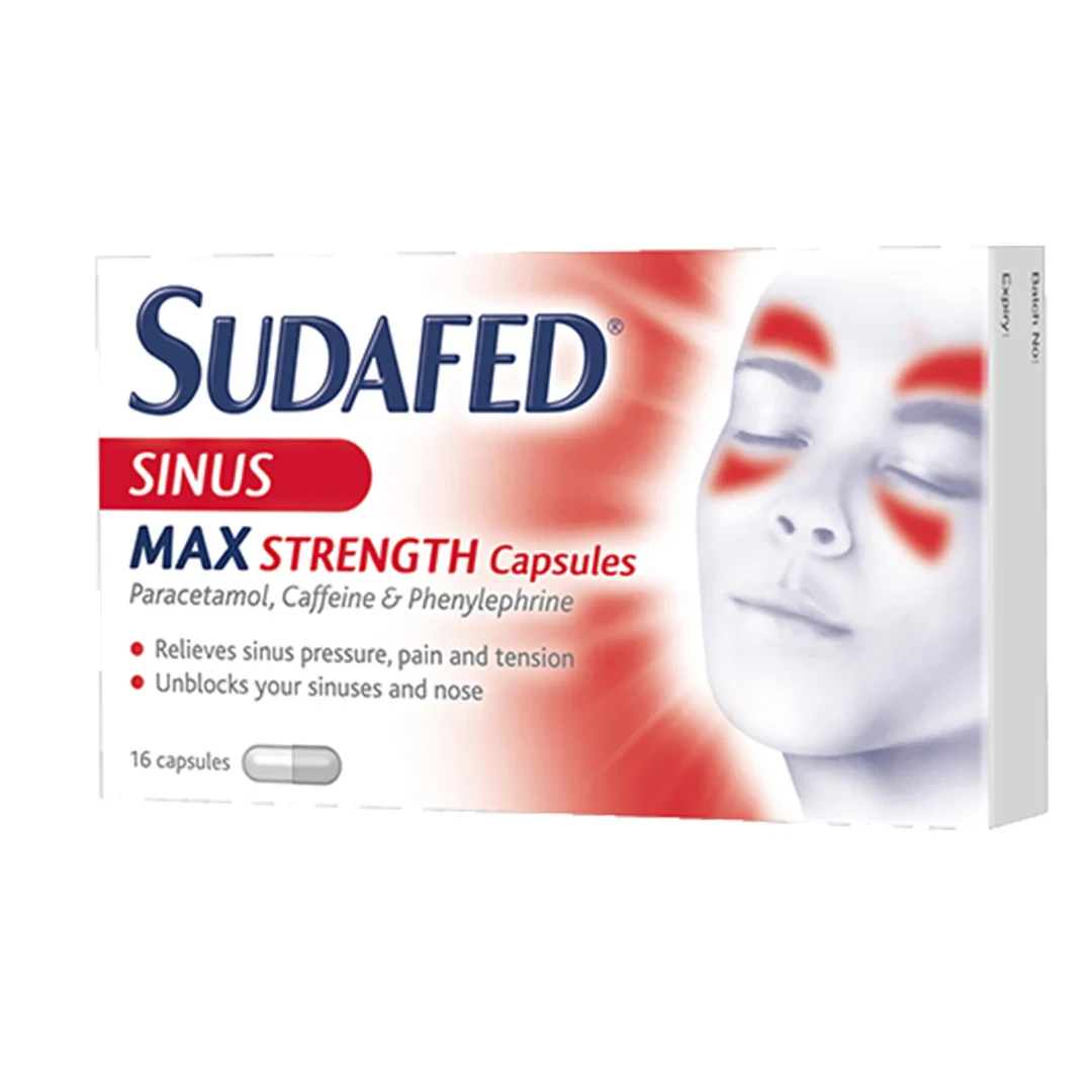 Sudafed Sinus Max Strength 16 Capsules